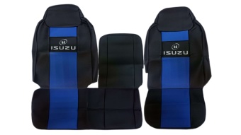Чехлы сидений Экокожа Isuzu NPR, NQR FE2222OEM (Цвет - красный,синий)
